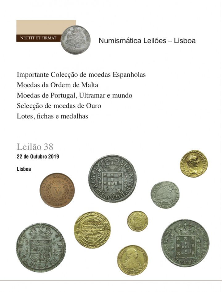 NUMISM�TICA LEIL�ES: 38� leil�o, em 22 de outubro  de 2019