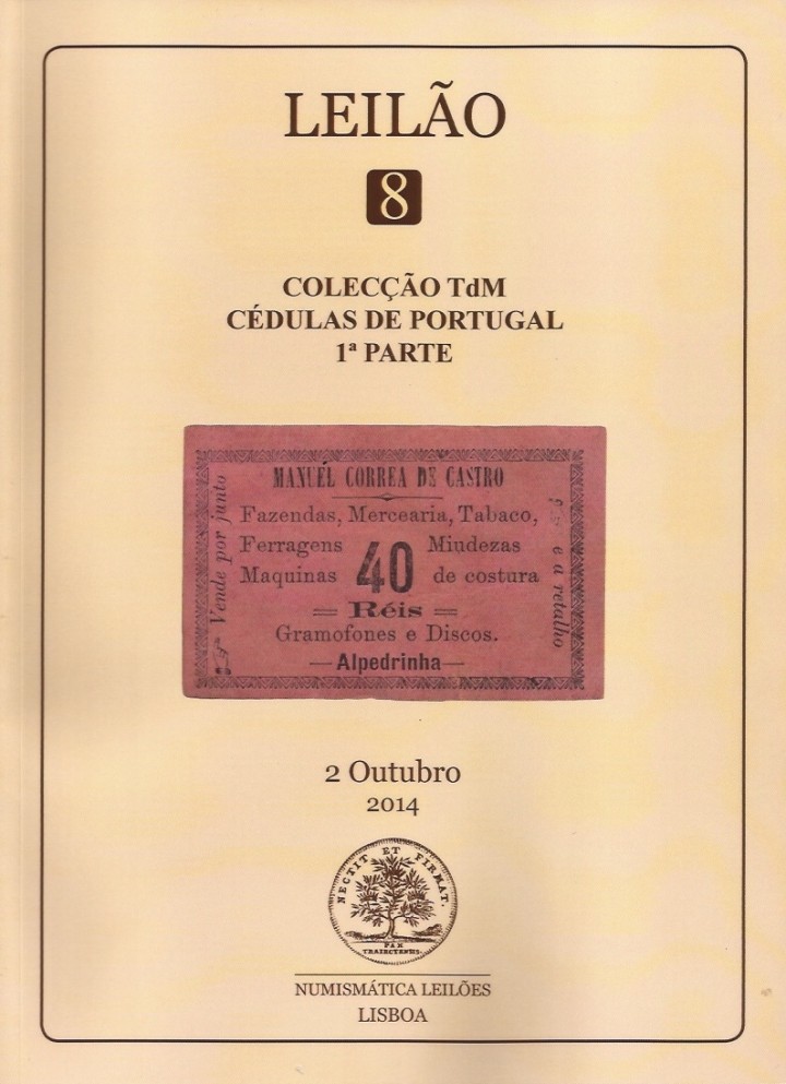 Leil�es n.� 8 e 9 da firma Numism�tica Leil�es, 2 e 3 de outubro