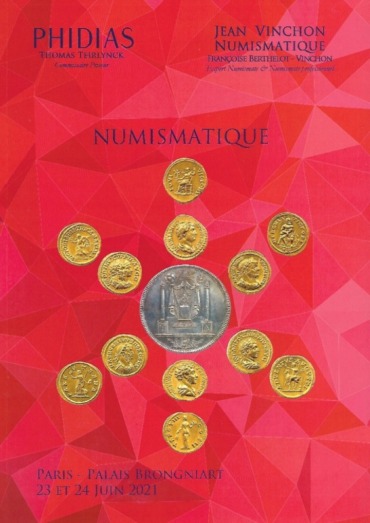 Not�cia Leil�o de Jean Vinchon Numismatique, Paris, 23 e 24 de junho de 2021