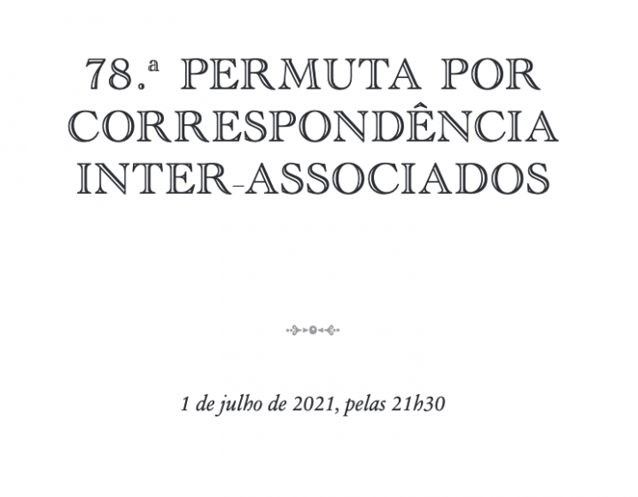 AVISO: 78� PERMUTA PORCORRESPOND�NCIA INTER�ASSOCIADOS 