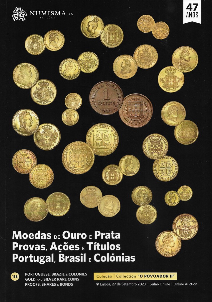 NUMISMA LEIL�ES n.� 138, dia 27 de setembro de 2023: Cole��o 