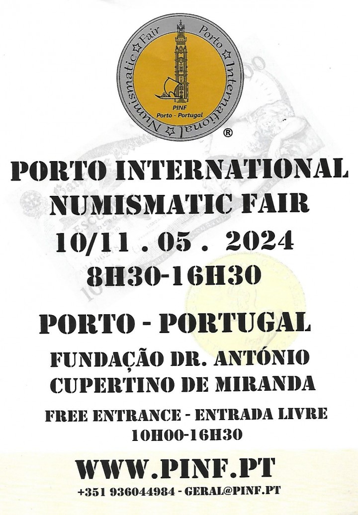 PINF: 6� edi��o Porto International Numismatic Fair, 10-11 de MAIO