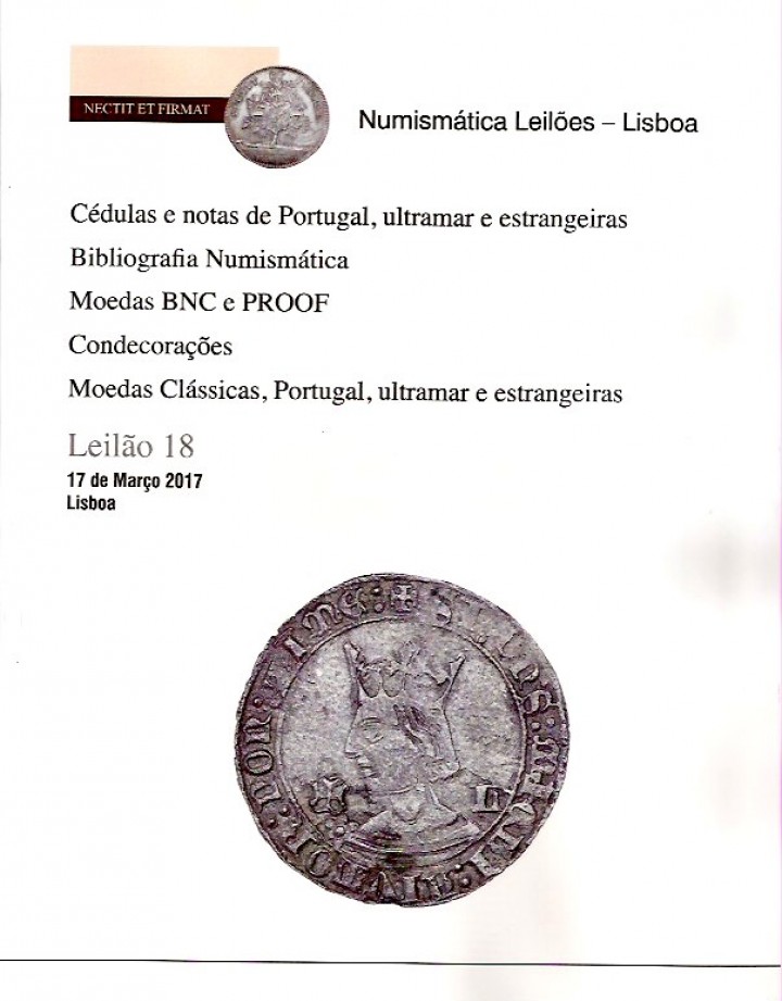 Numism�tica Leil�es, 18� leil�o no pr�ximo dia 17 de mar�o
